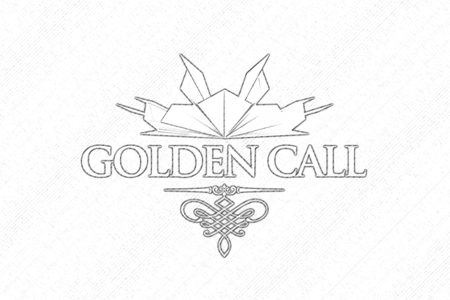 Golden call hand drawing